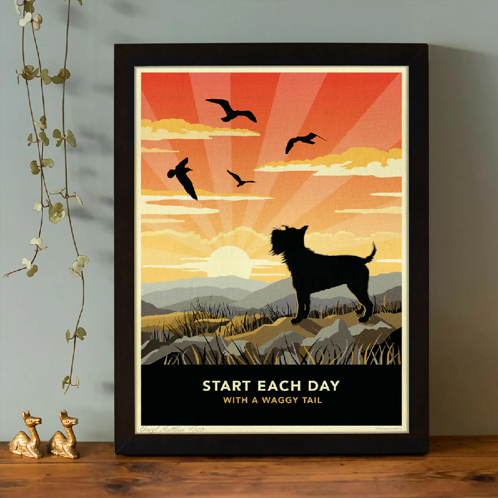 SCHNAUZER ‘WAGGY TAILS’ LIMITED EDITION ART PRINT