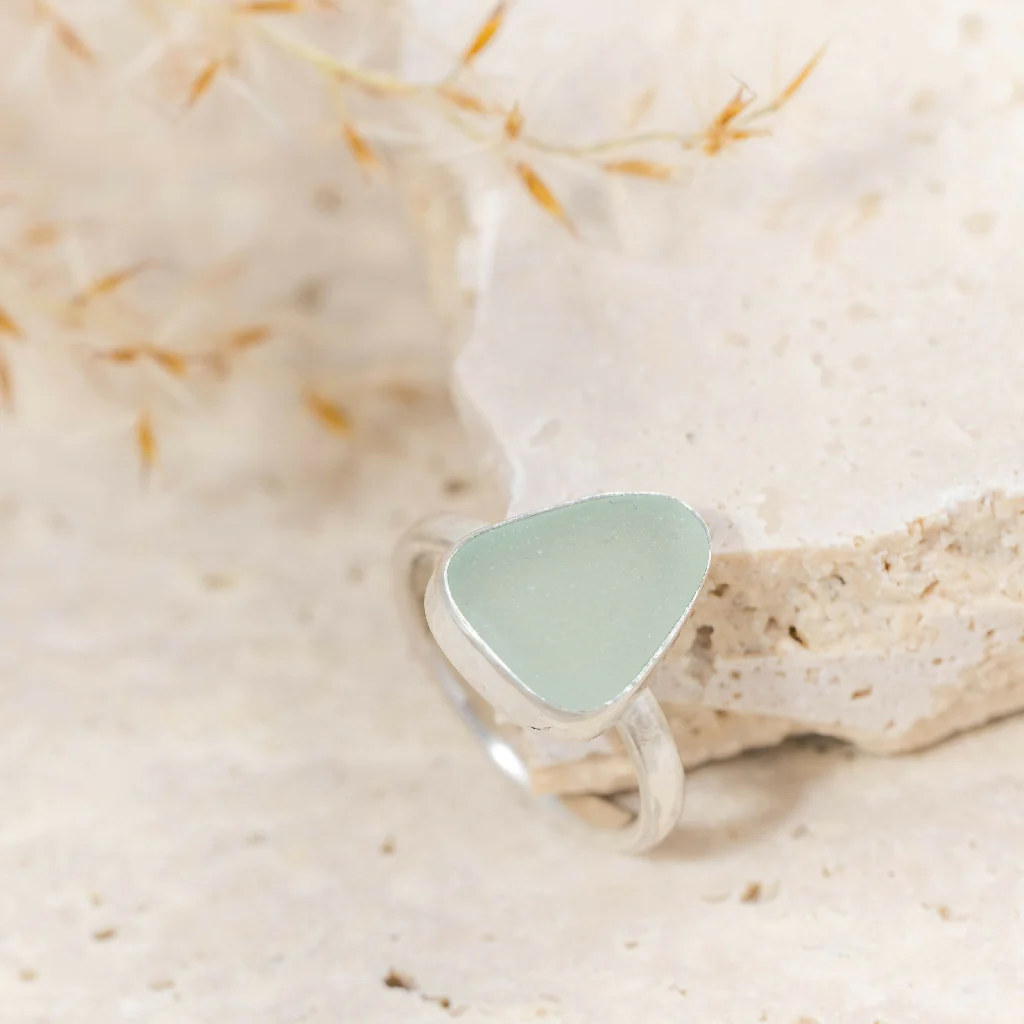Sea Glass & Silver Ring - Image 4