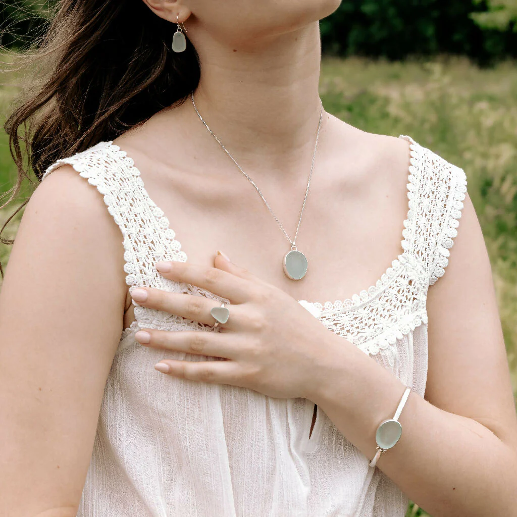Sea Glass & Silver Ring - Image 5