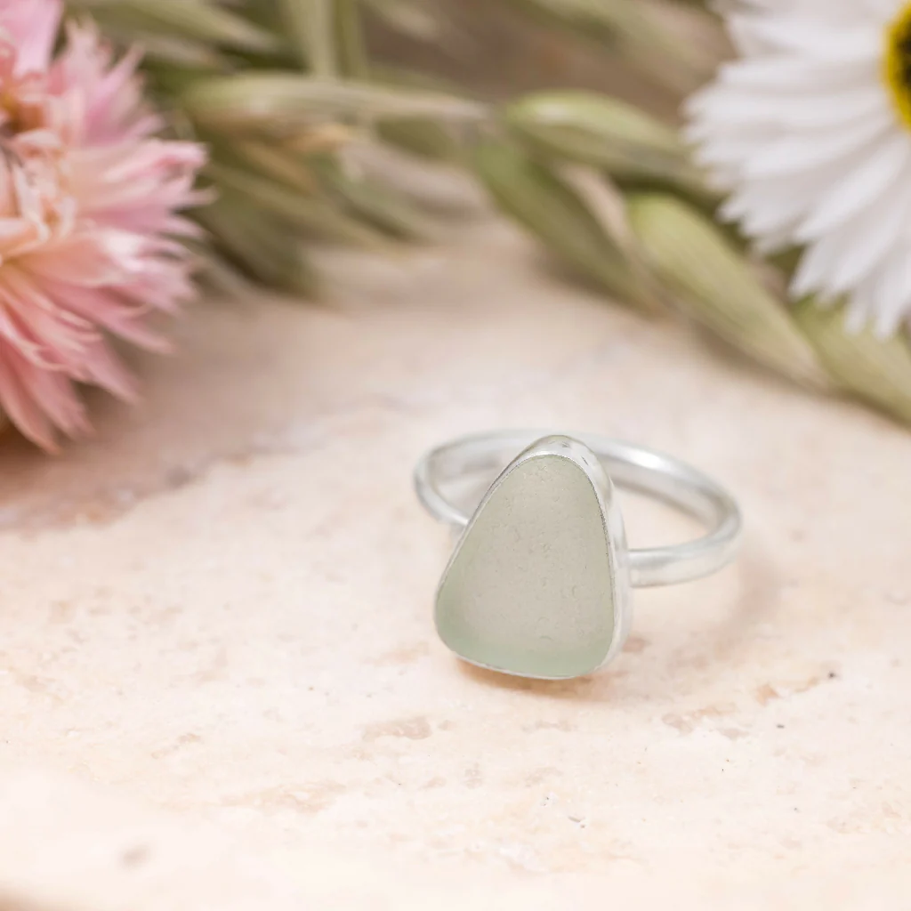 Sea Glass & Silver Ring - Image 7