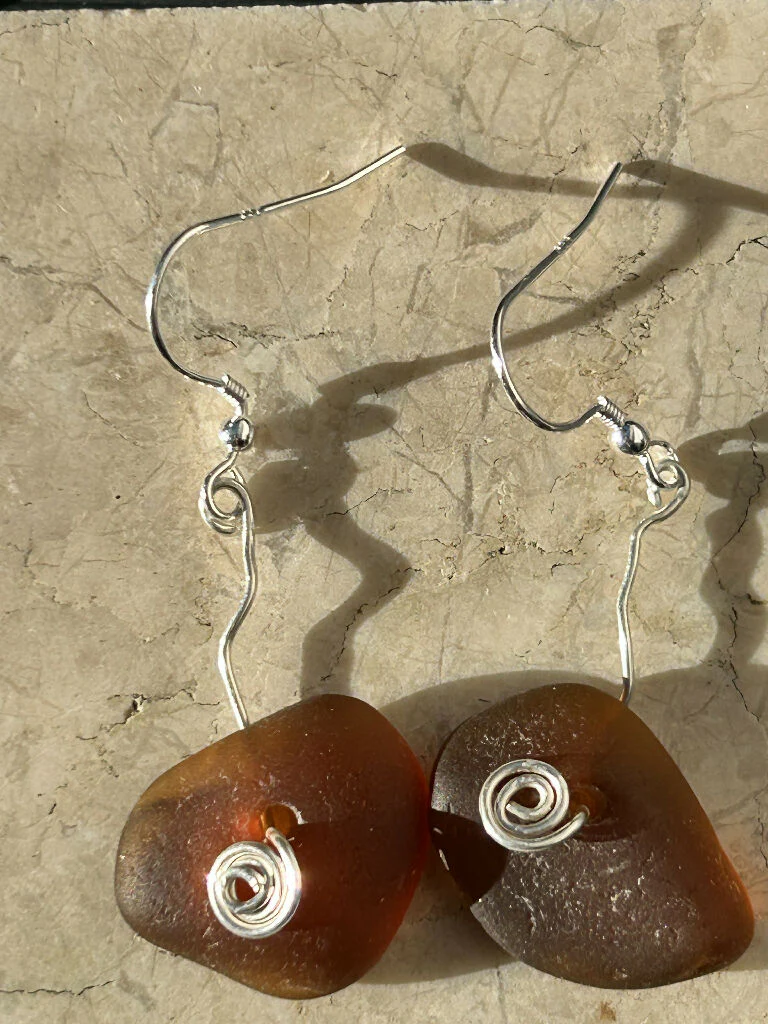 Sea glass earrings - Image 3