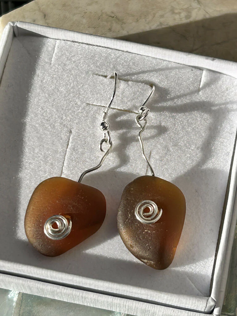 Sea glass earrings - Image 4