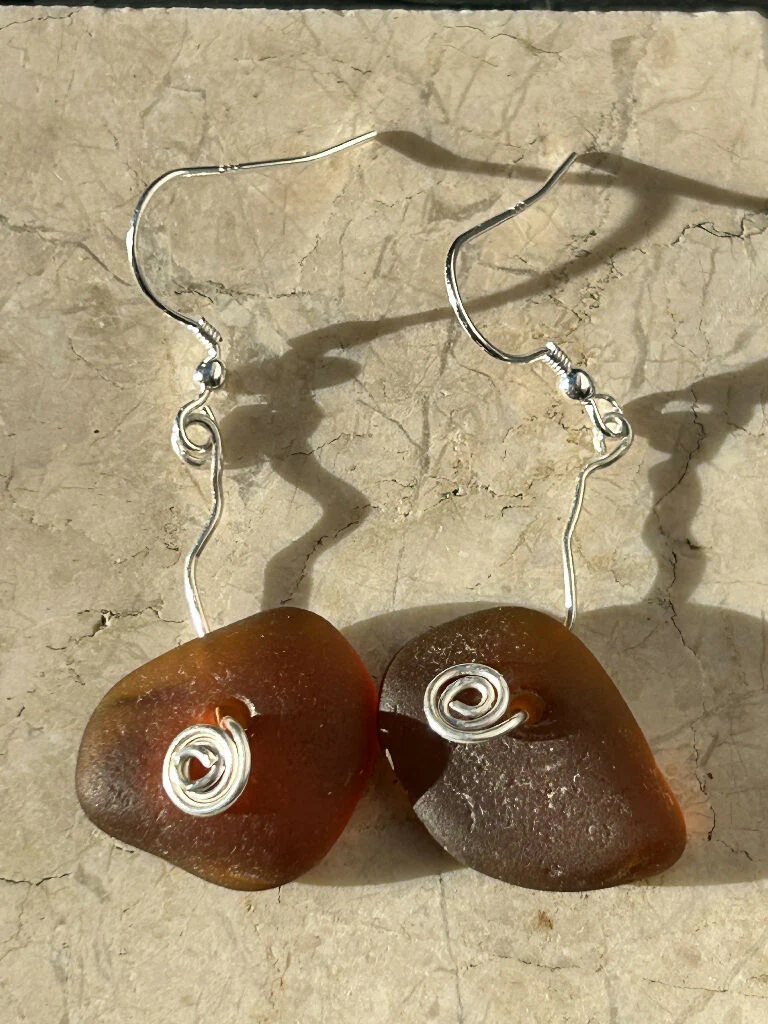Sea glass earrings - Image 6