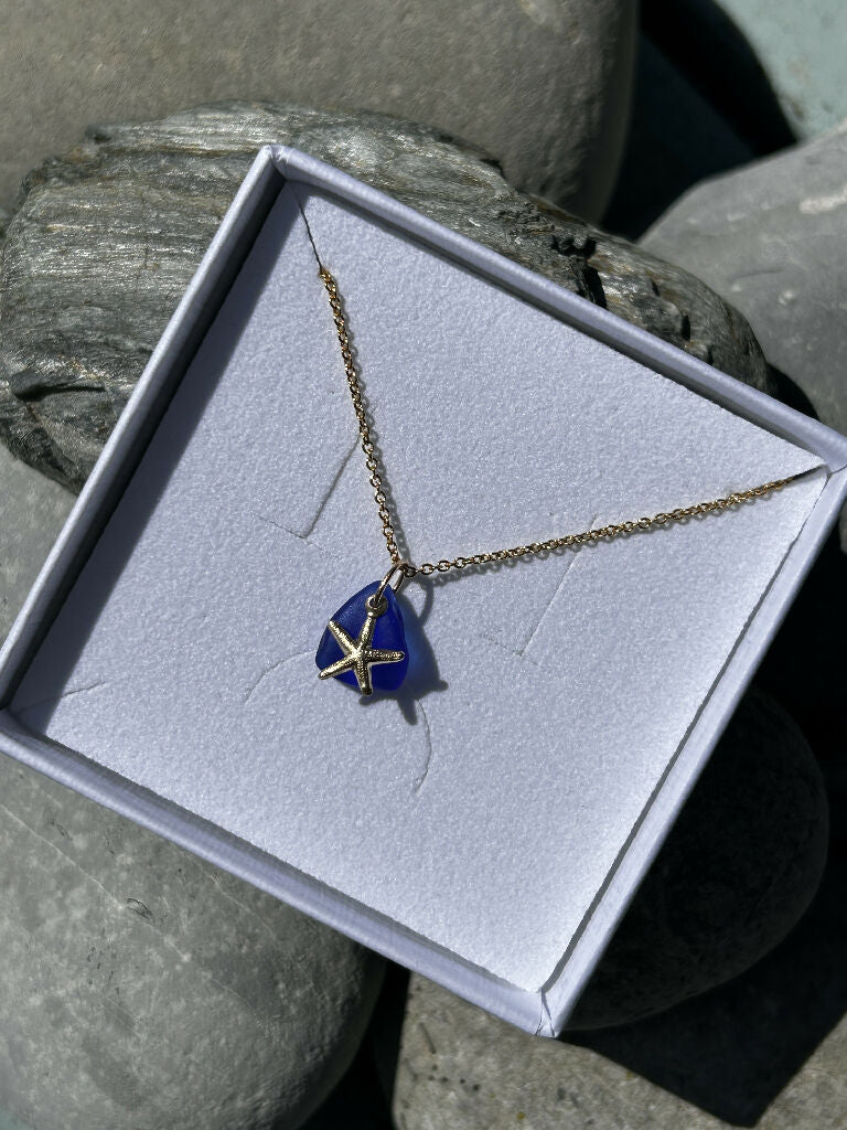 Starfish & Sea Glass Necklace - Image 2