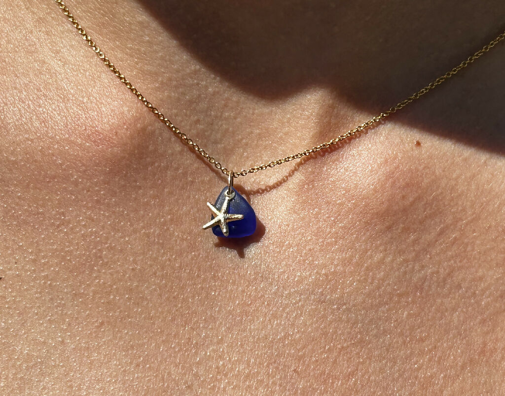 Starfish & Sea Glass Necklace - Image 3