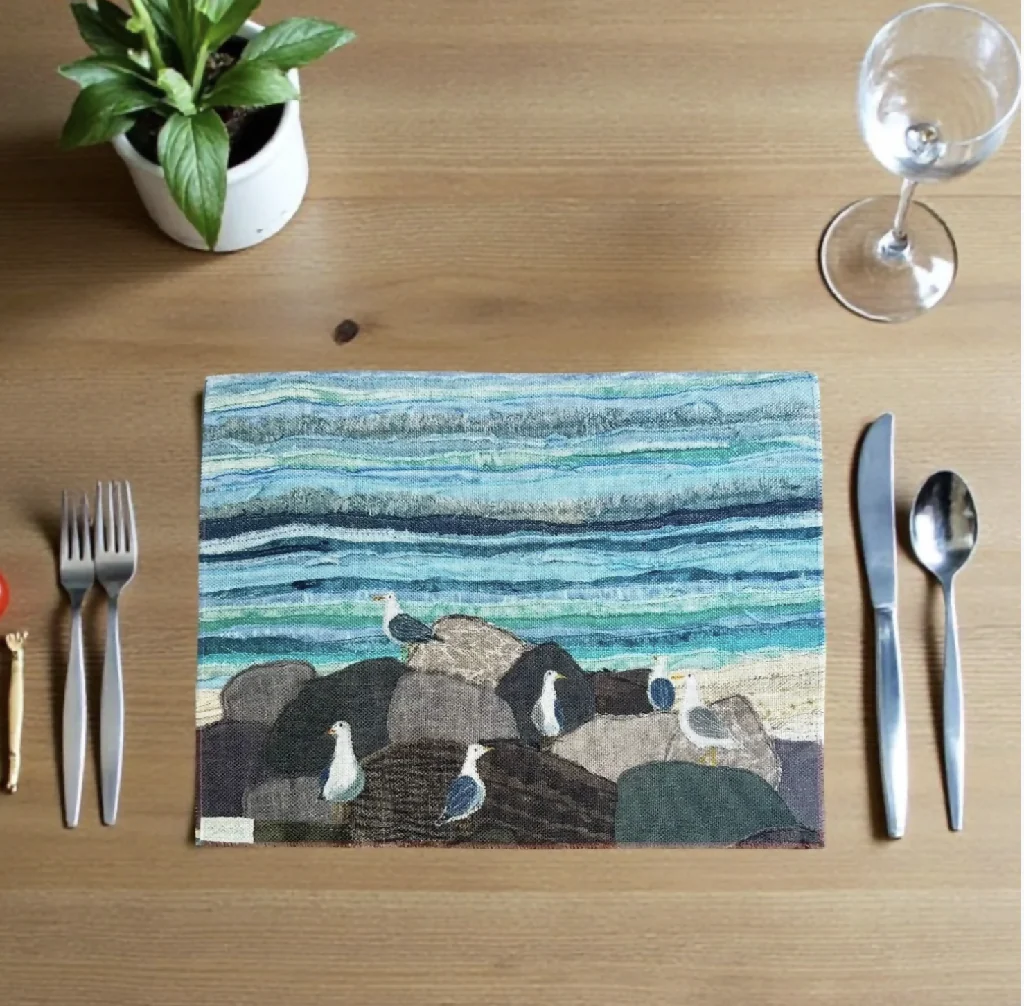 Seagulls Pure Linen Placemat Set