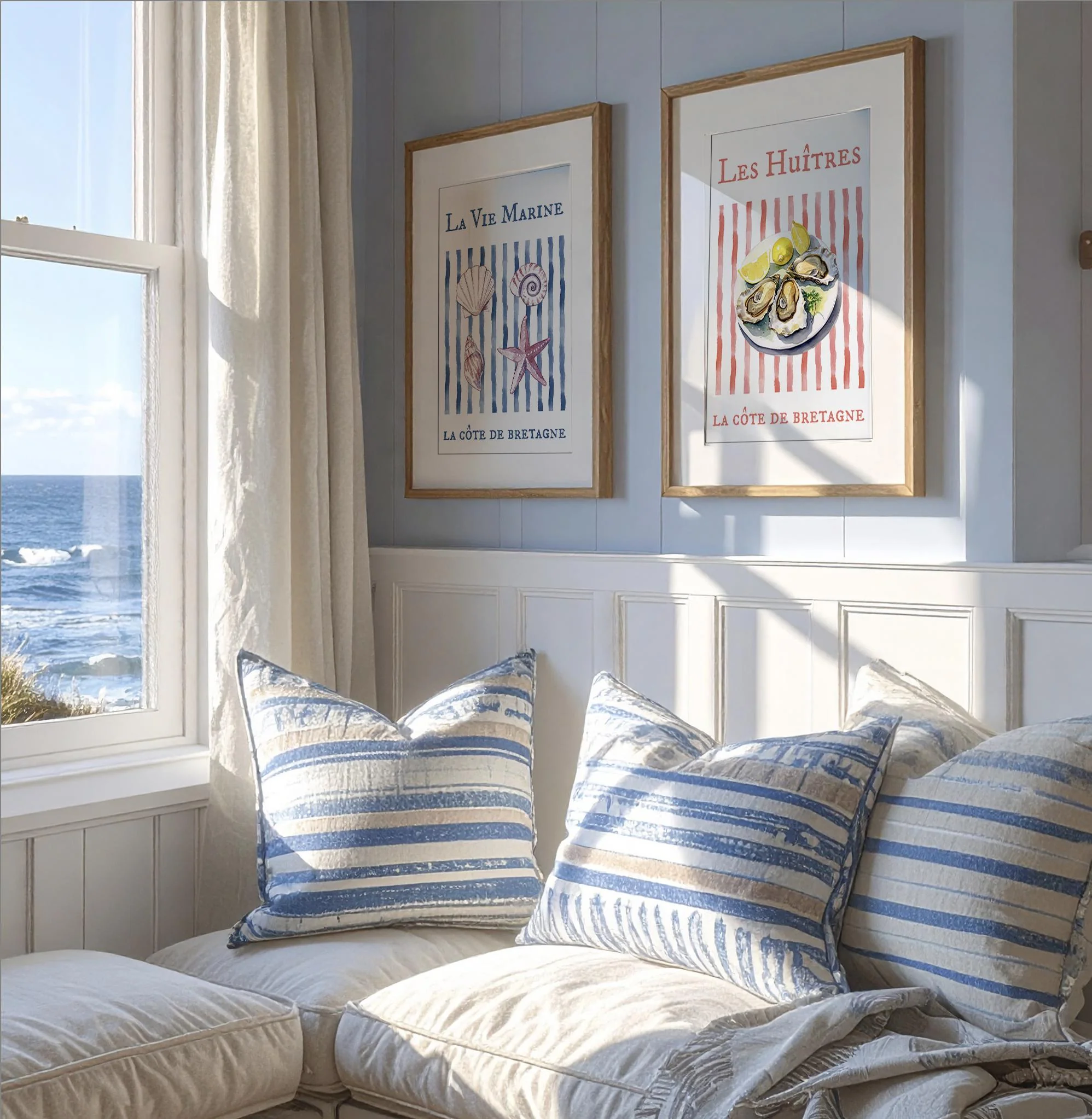 Seashell Print Coastal Wall Art - Image 3