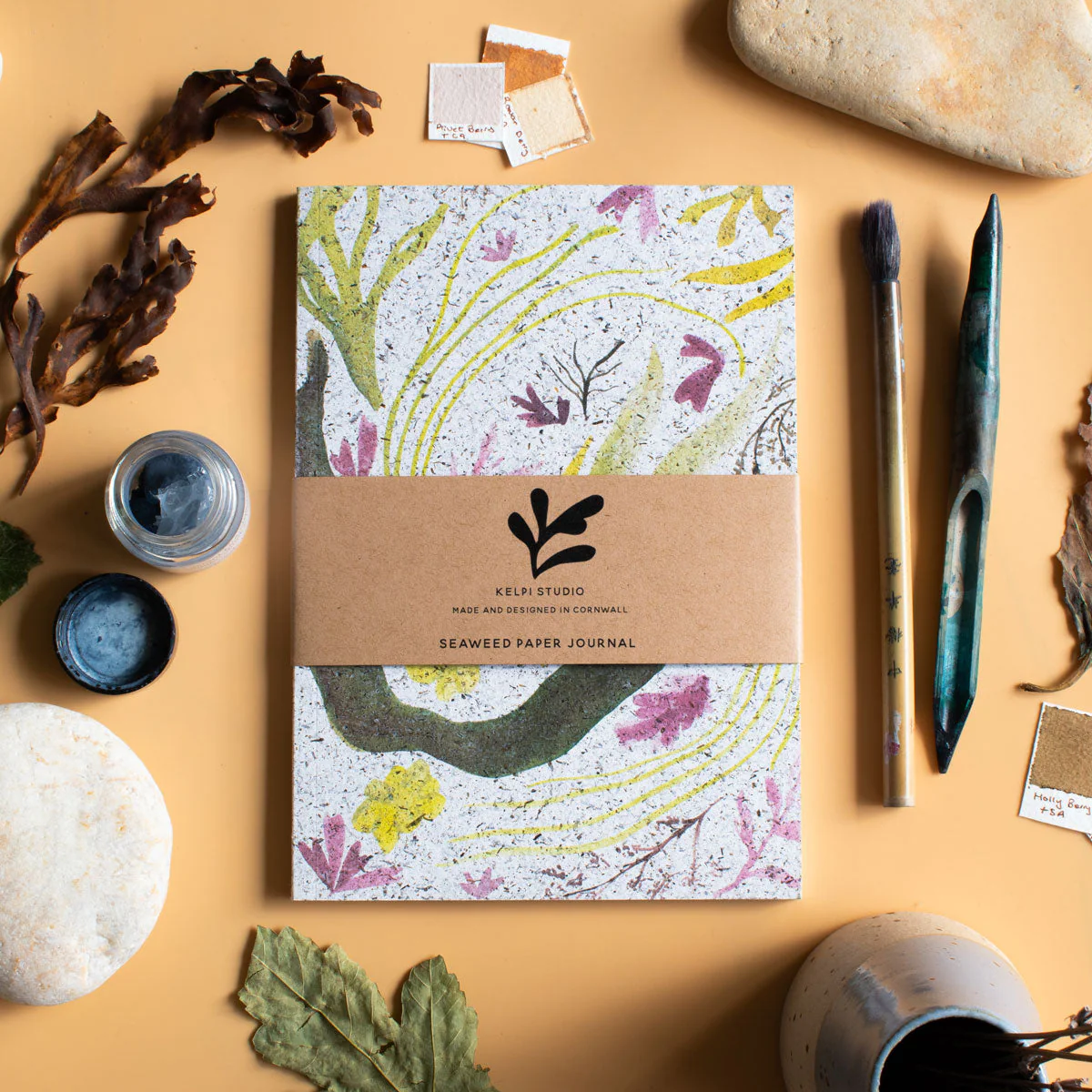 Seaweed Paper A5 Journal - Seaweed Drift Natural