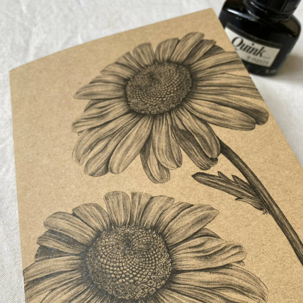 Selection of Three Kraft Notebooks - Monstera, Daisy and Fern - Image 5