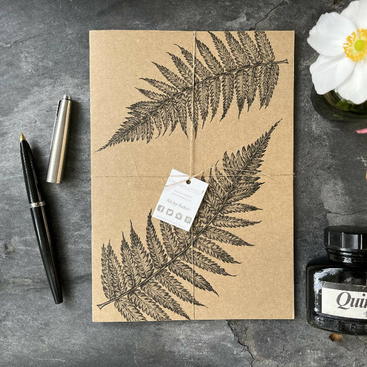 Selection of Three Kraft Notebooks - Monstera, Daisy and Fern - Image 6