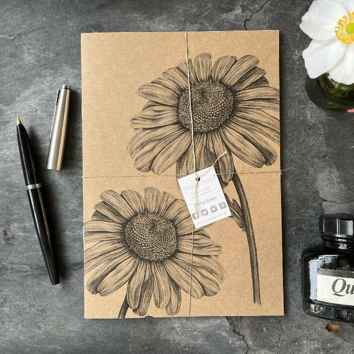 Selection of Three Kraft Notebooks - Monstera, Daisy and Fern - Image 7