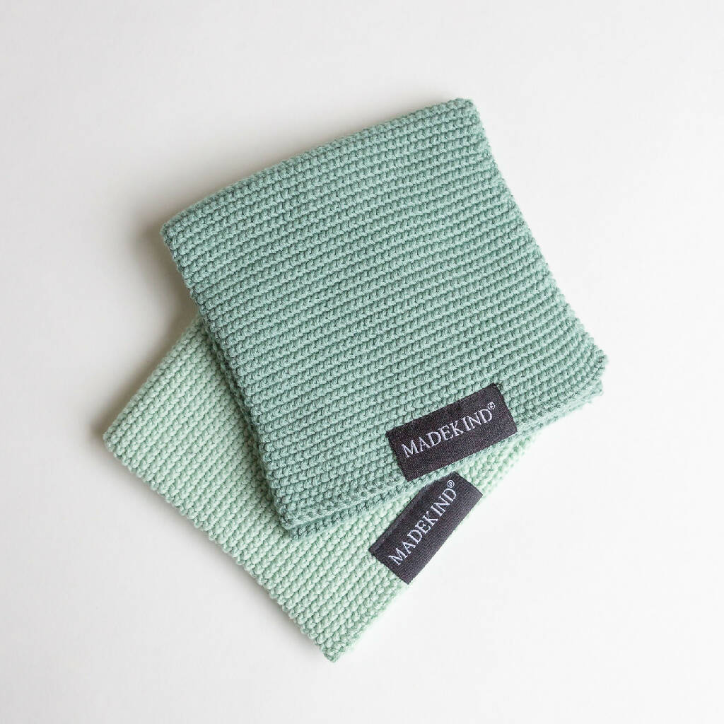 Set of 2 Organic Cotton Knitted Dishcloths - Image 12