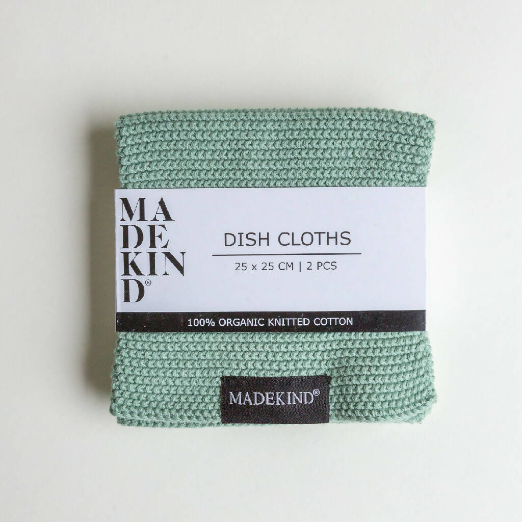 Set of 2 Organic Cotton Knitted Dishcloths - Image 3