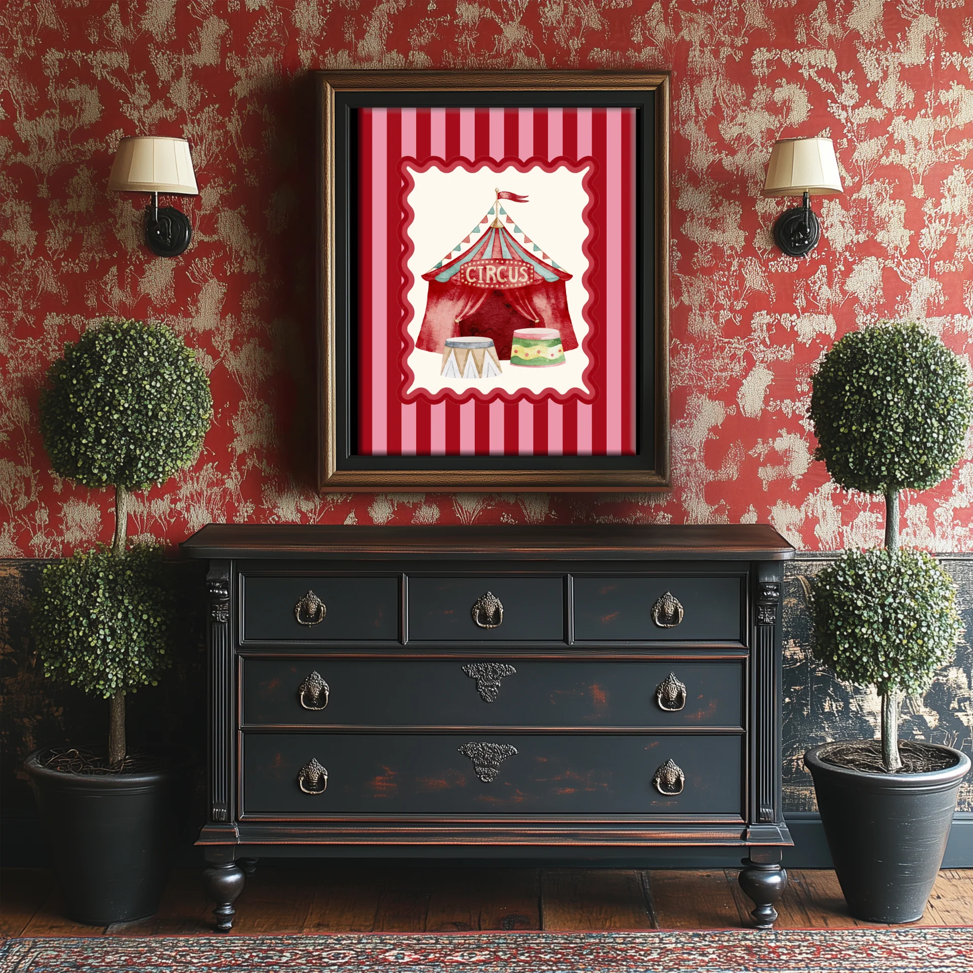 Set of 3 Kids Room Illustrations, Le Cirque Circus Artwork - Image 5