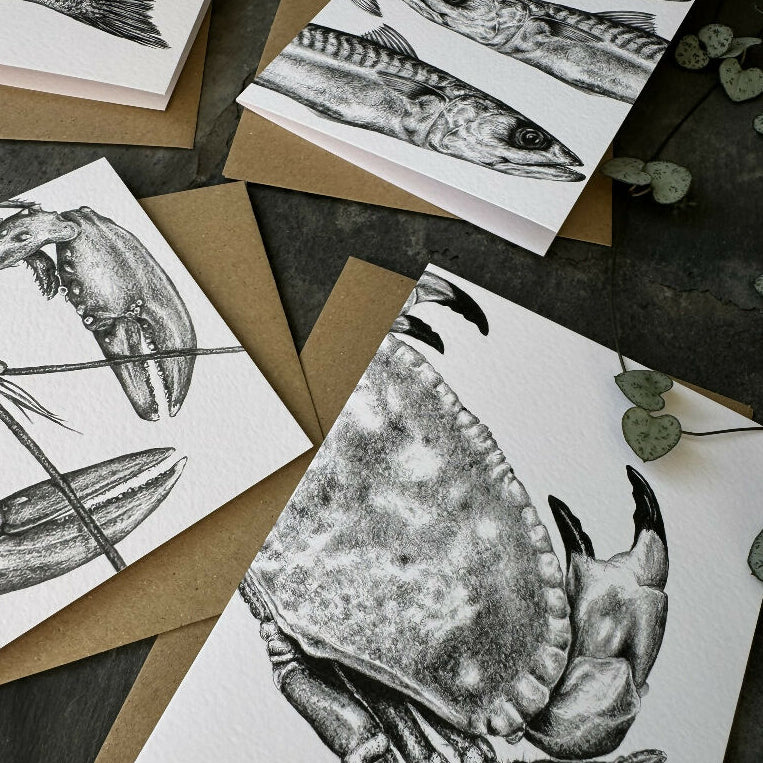 Set of 5 blank 'Seashore' Greetings Cards - Image 2