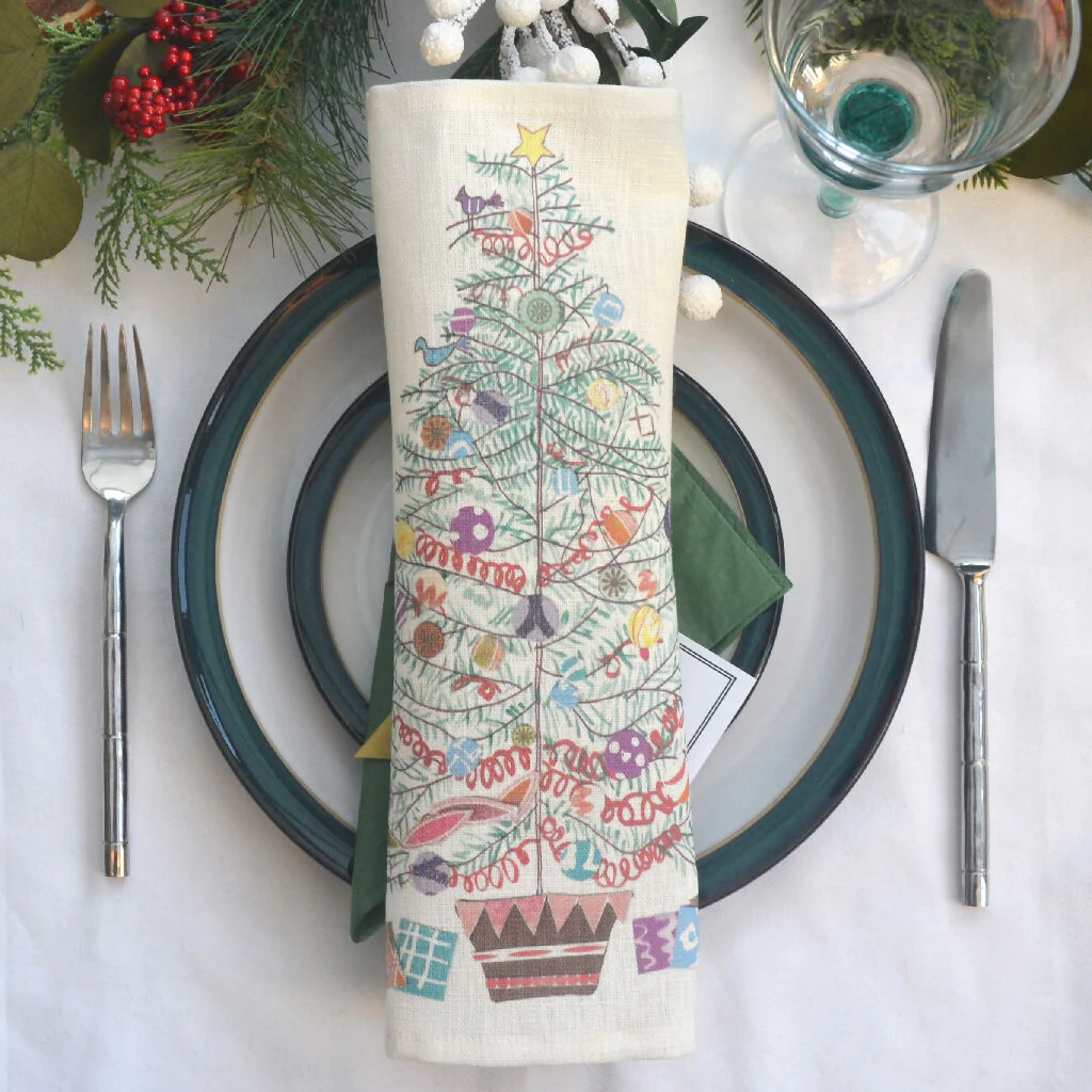 Linen Napkins - 'Oh Christmas Tree' - Image 7