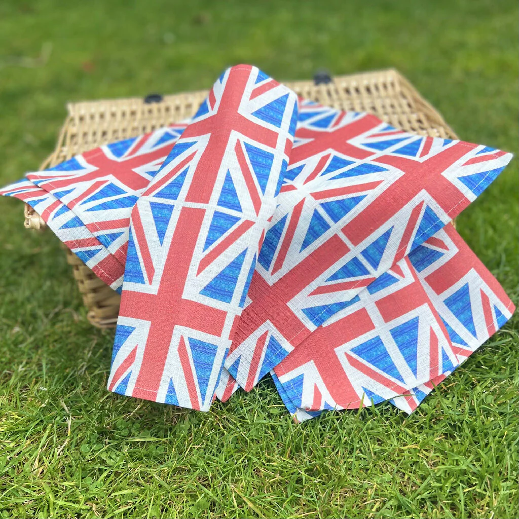 Set of Two Linen Napkins - 'Union Jack' - Image 3