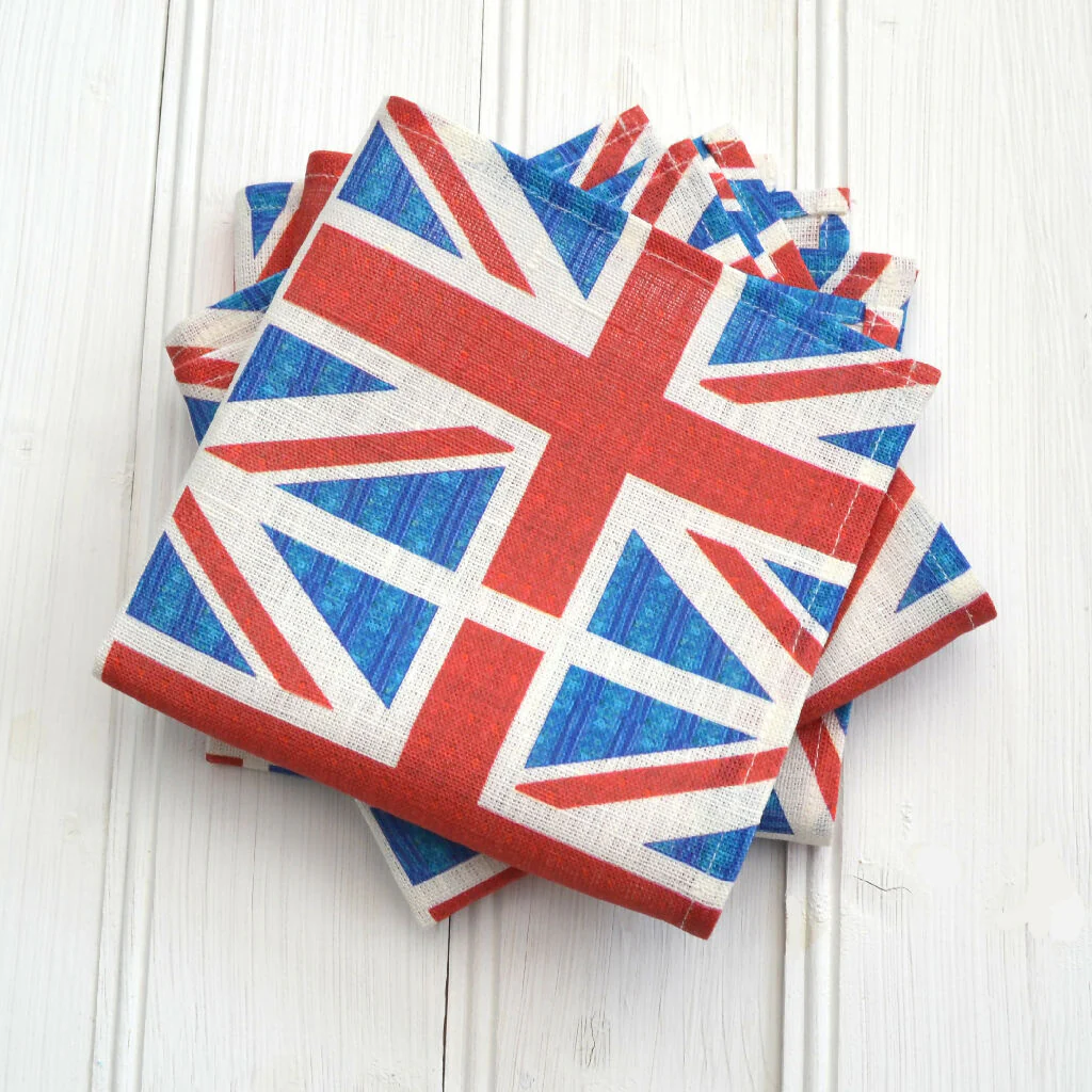 Set of Two Linen Napkins - 'Union Jack' - Image 4
