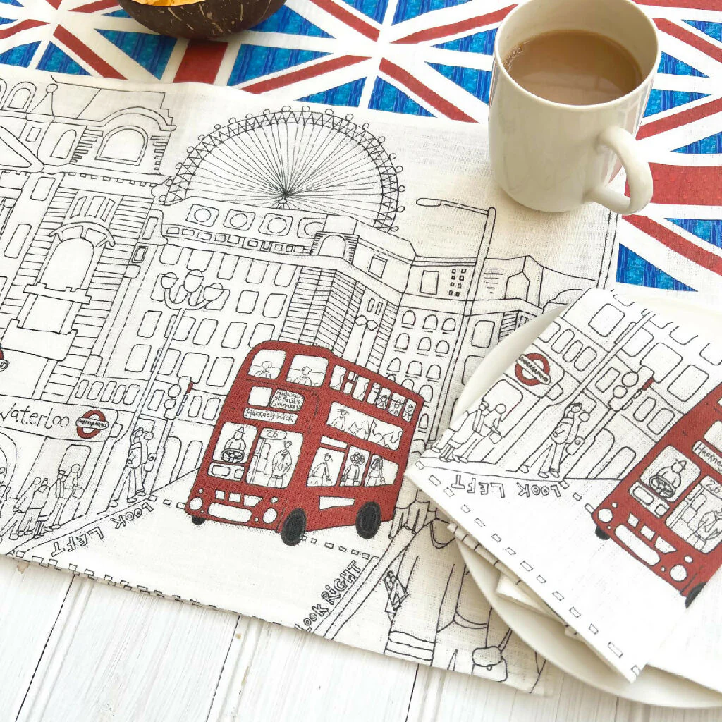 Set of Two London Linen Napkins - Image 3