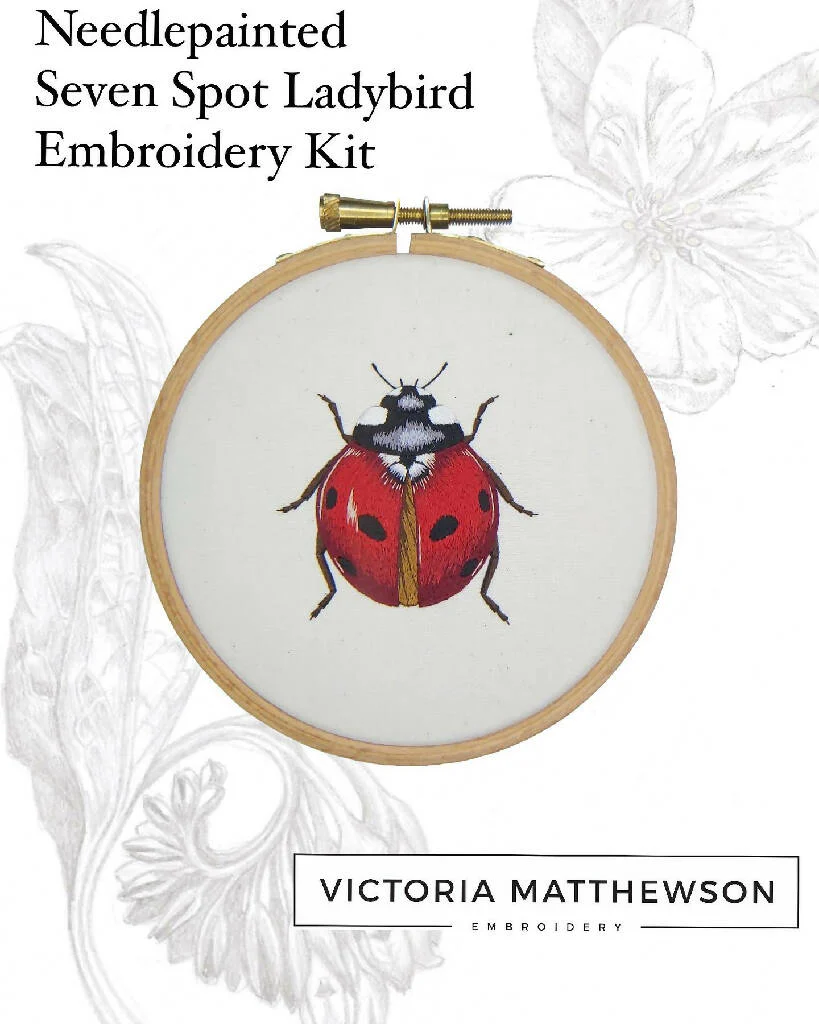 Seven Spot Ladybird Silk Shading Embroidery Kit - Image 3