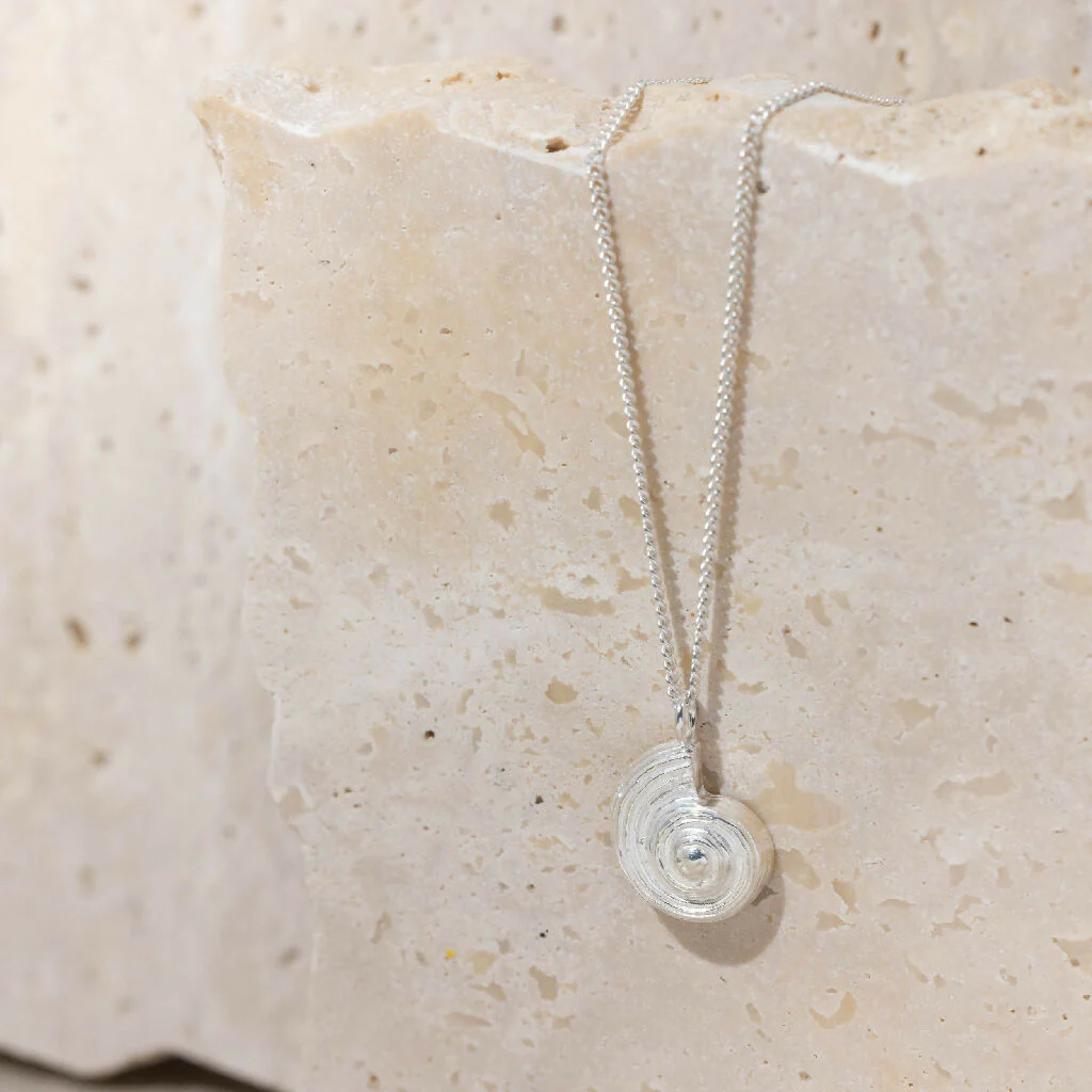 Silver Ammonite Pendant Necklace - Image 2