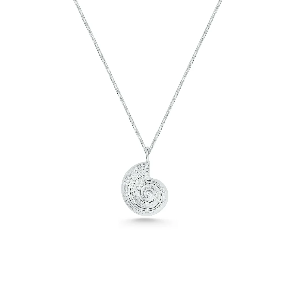 Silver Ammonite Pendant Necklace - Image 5