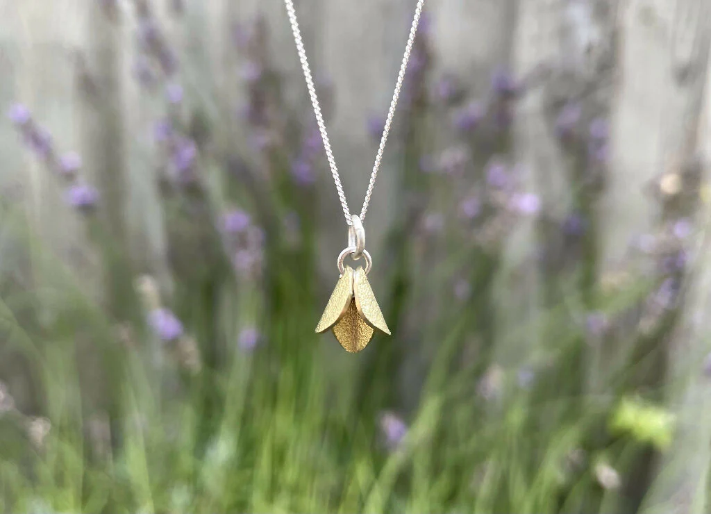 Silver & Brass Petals Necklace - Image 3