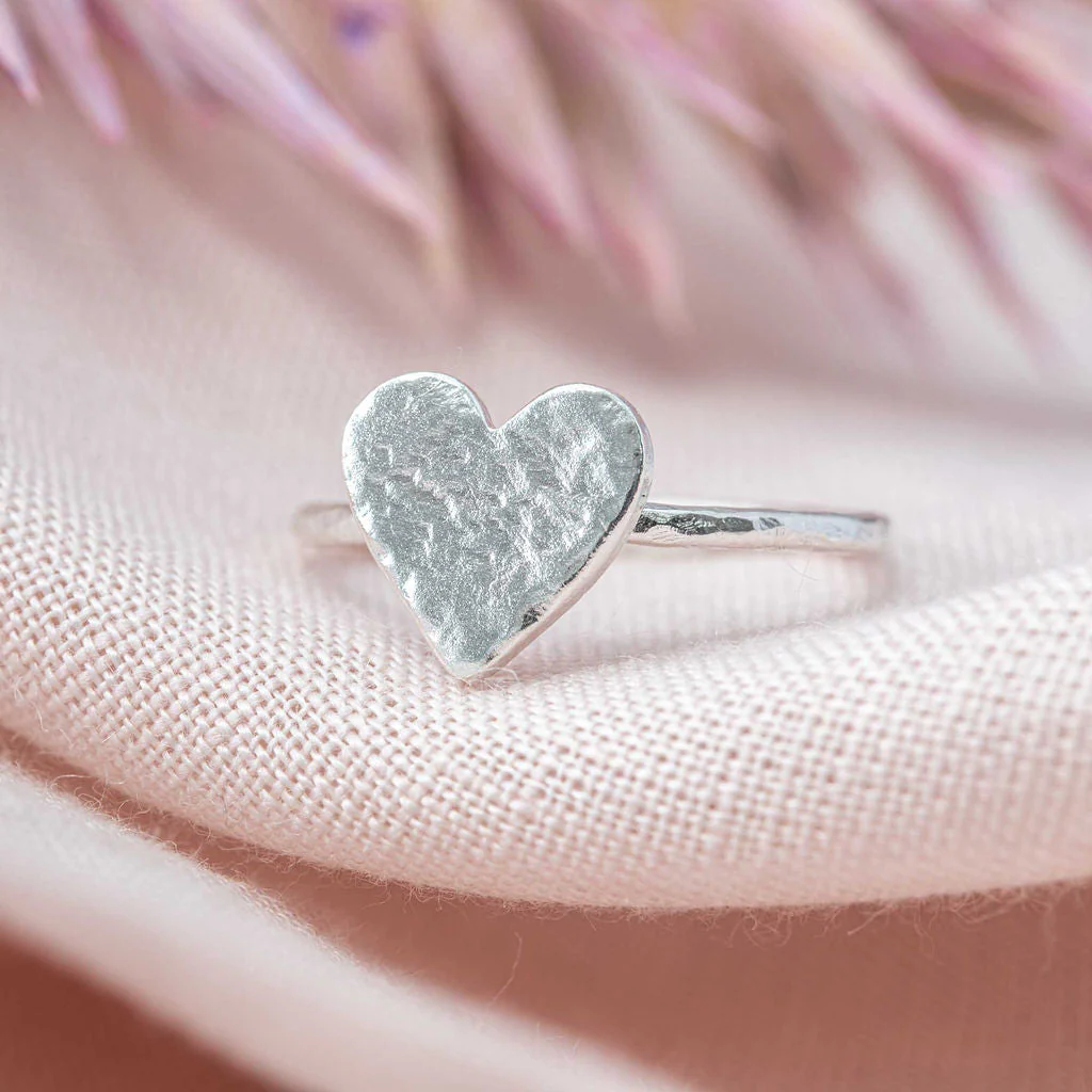 Silver Bubbly Heart Studs - Image 4