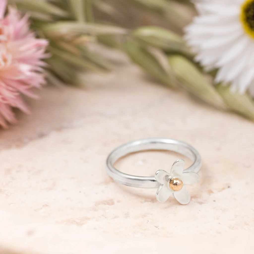 Silver Daisy Ring