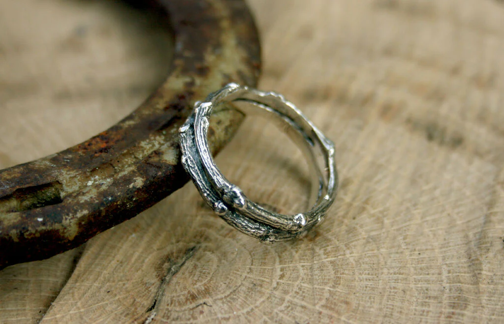 Silver Double Twig Ring - Image 5
