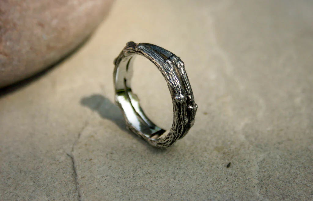 Silver Double Twig Ring - Image 6