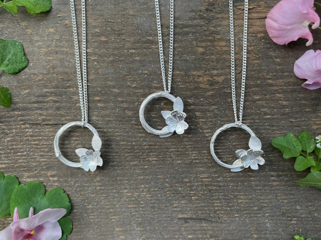 Silver Meadow Bloom Necklace - Image 2