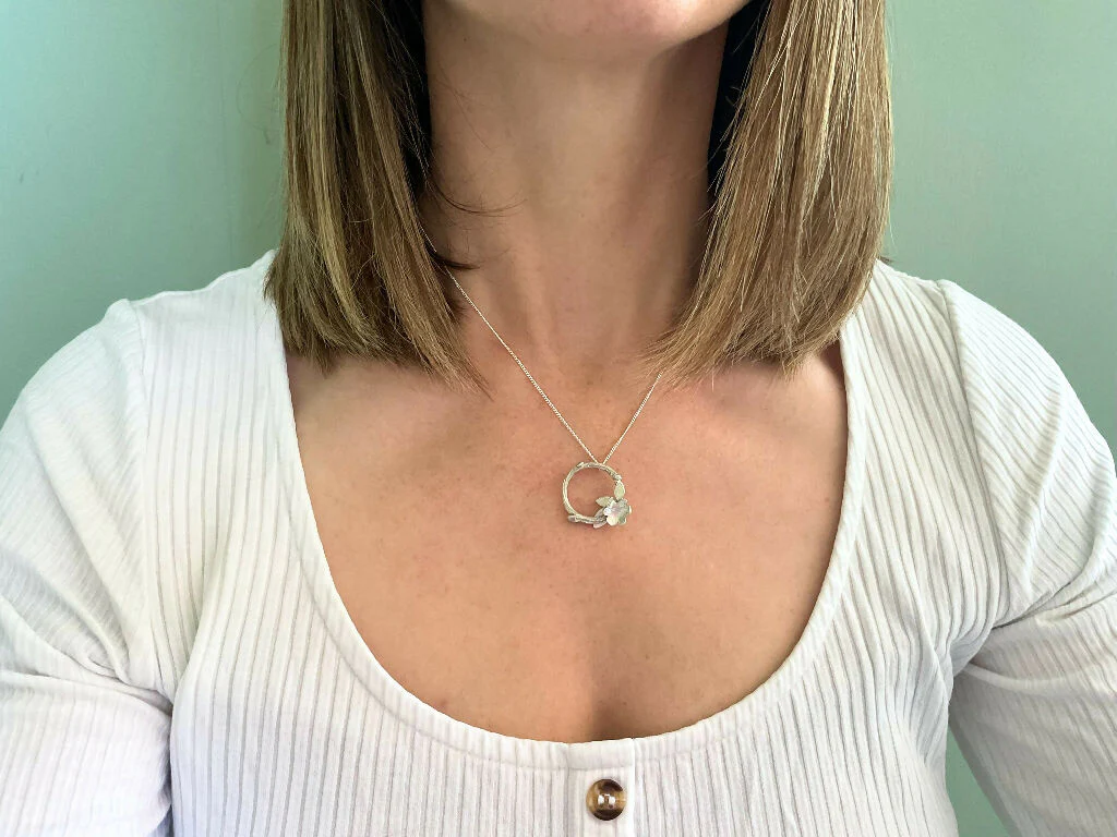 Silver Meadow Bloom Necklace - Image 3