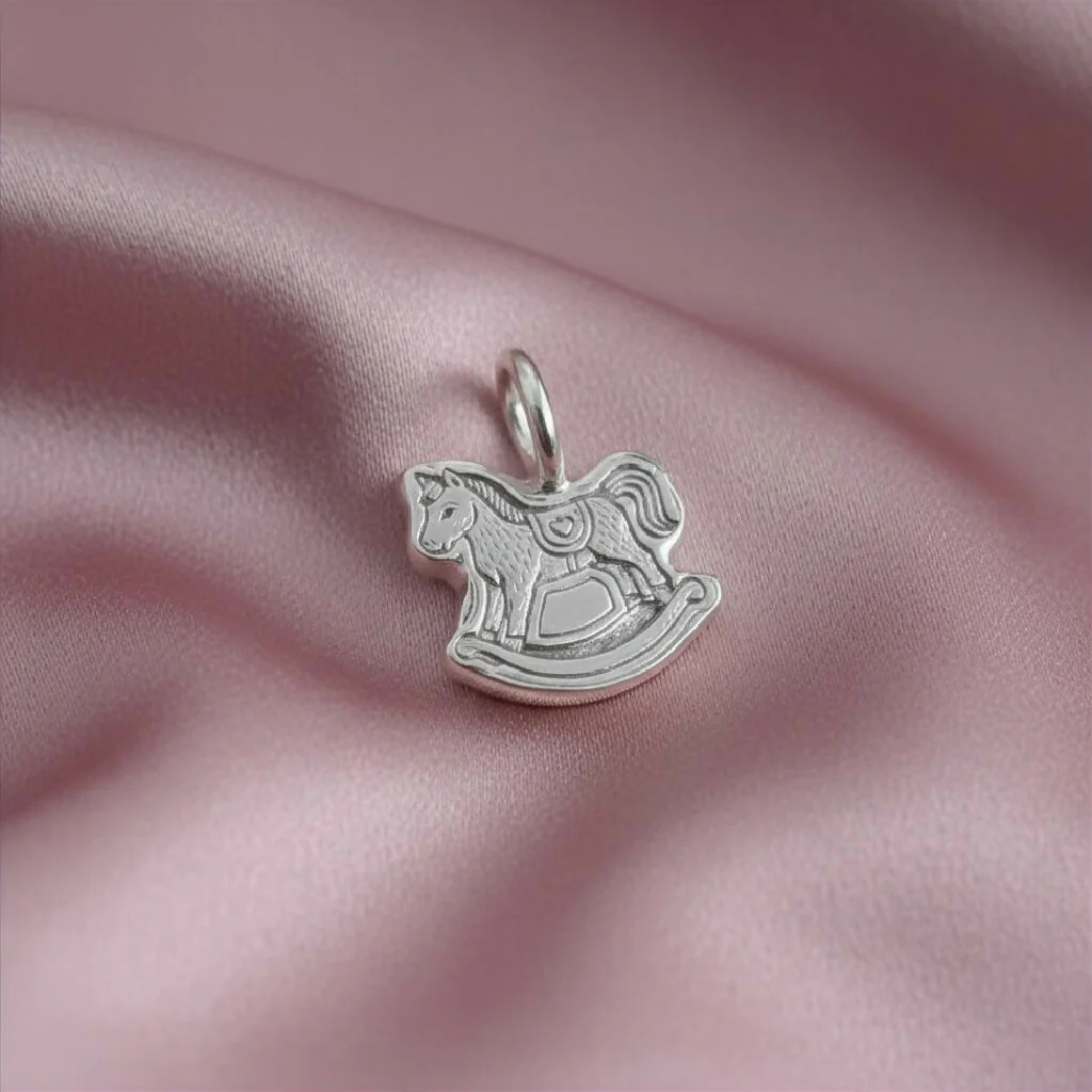 Sterling Silver Rocking Horse Charm Necklace - Image 3
