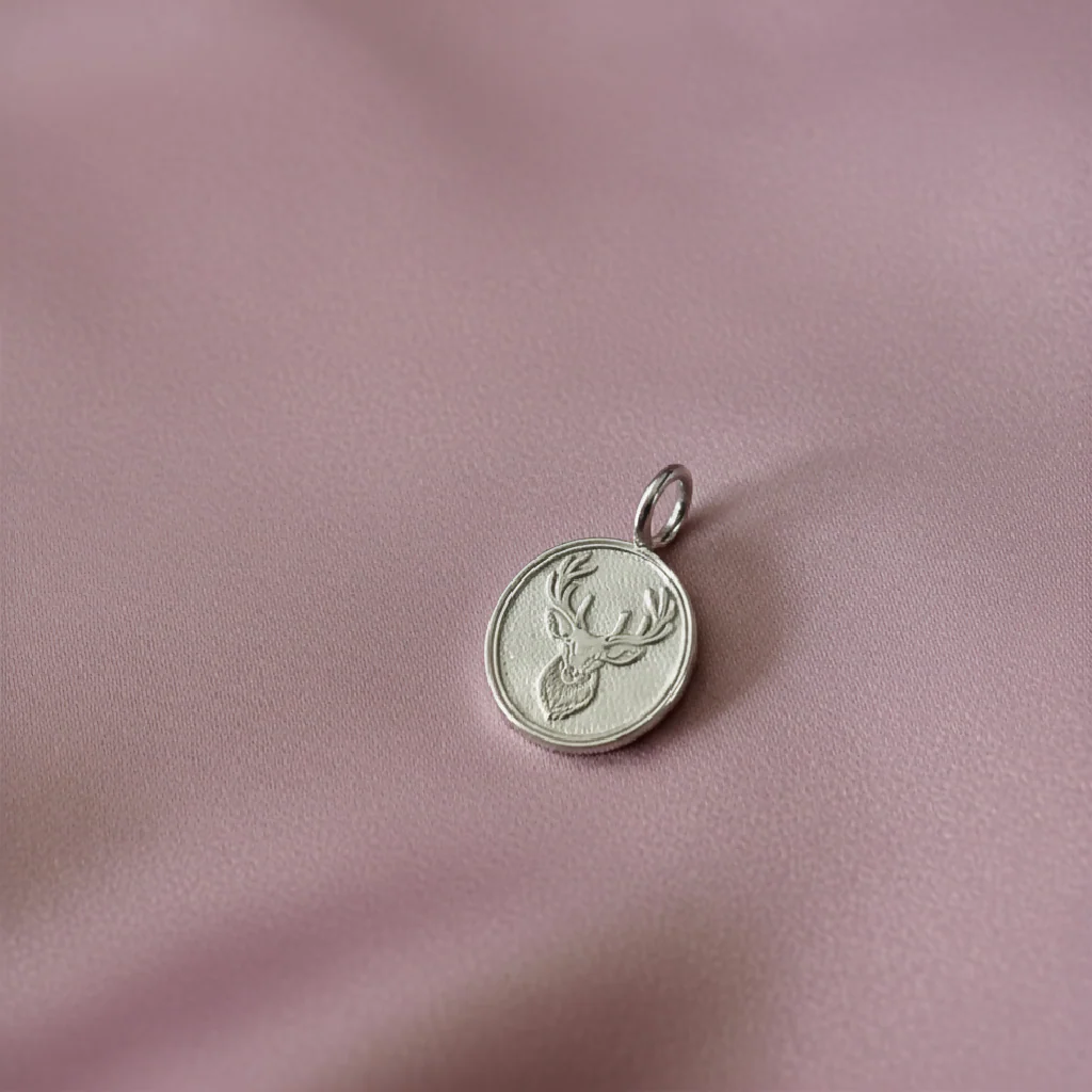 Sterling Silver Stag Charm Necklace - Image 2