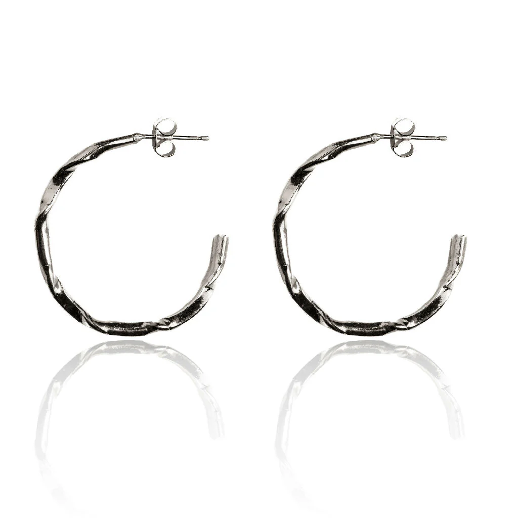 Small crumpled hoops - Image 3