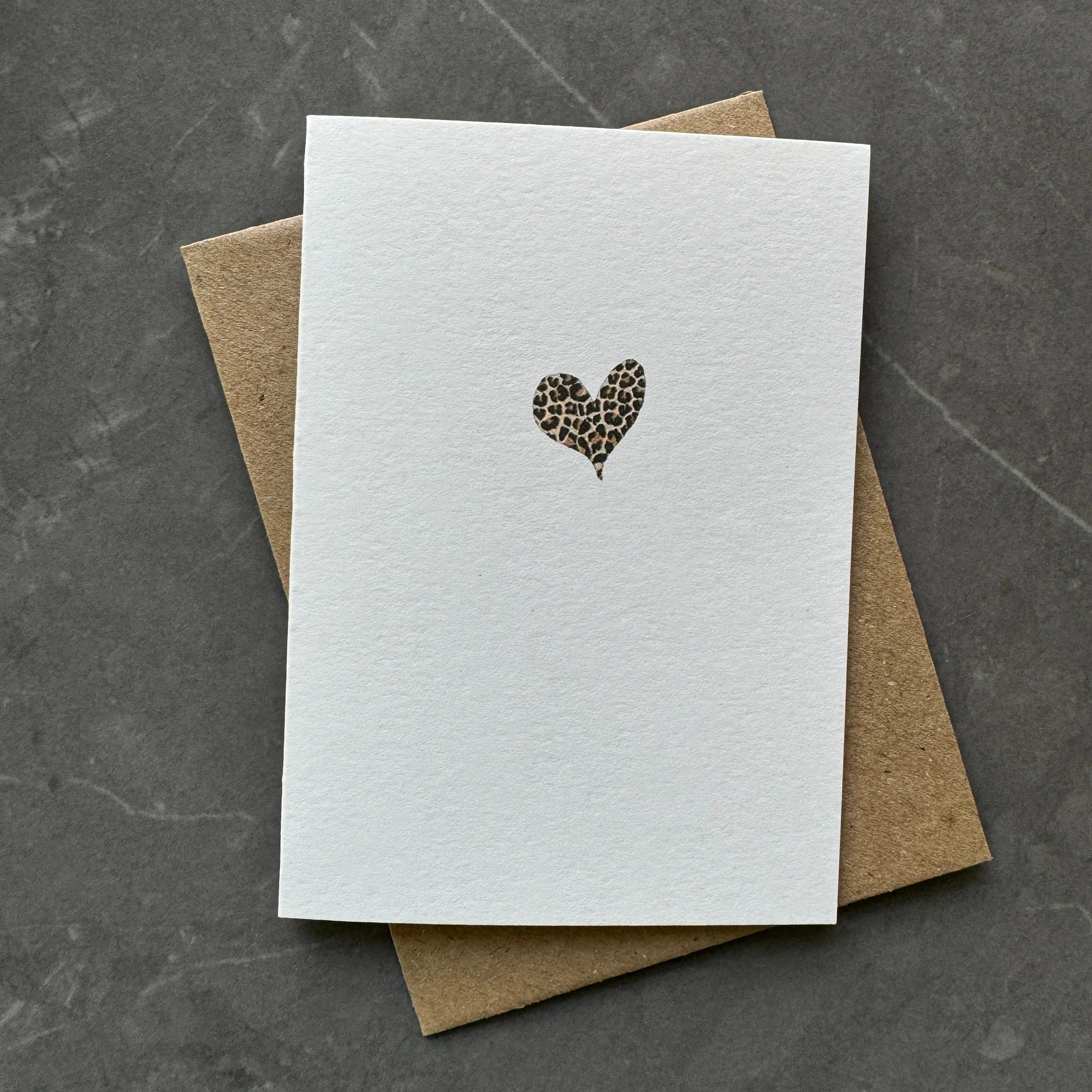 Small note cards with leopard print heart - Image 5
