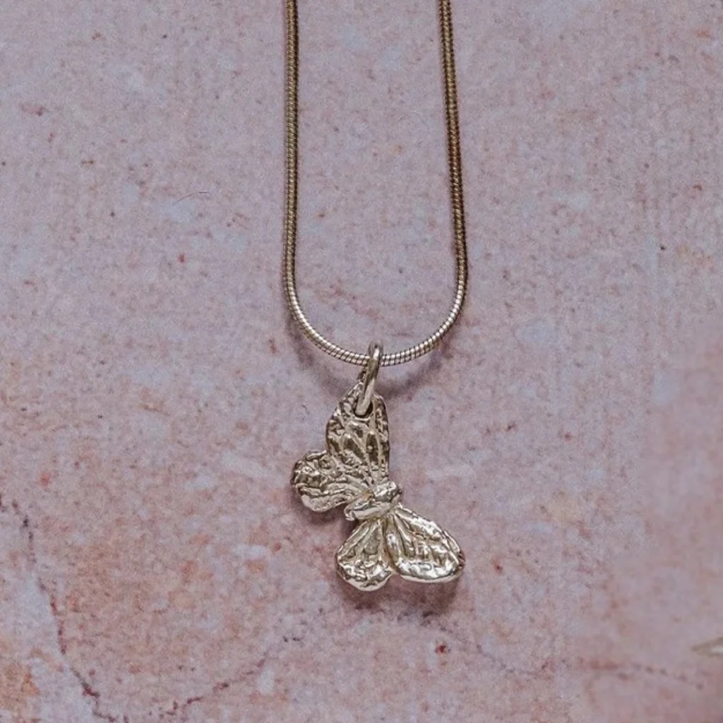 Small Silver Butterfly Necklace