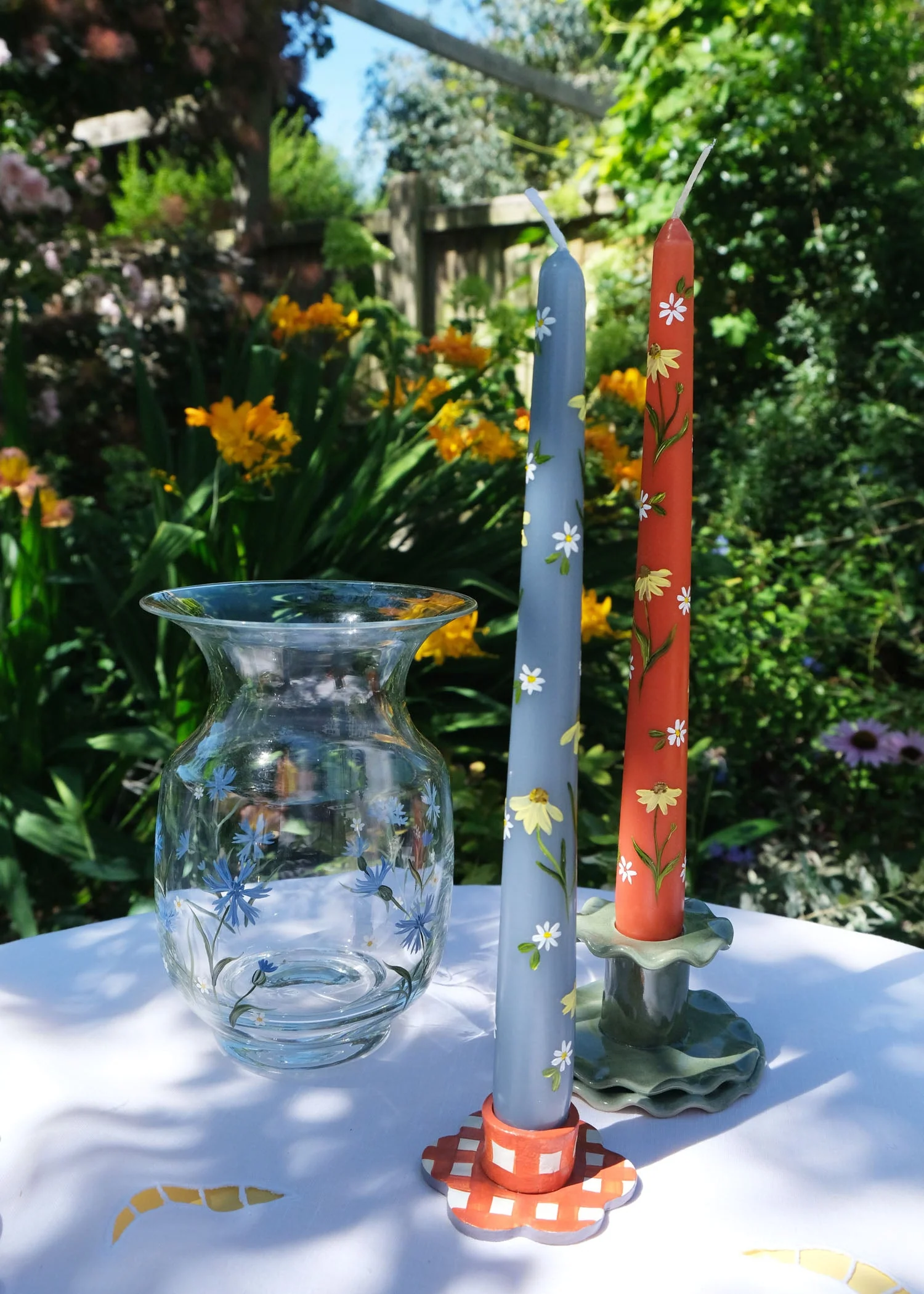Sneezeweed & daisy candle