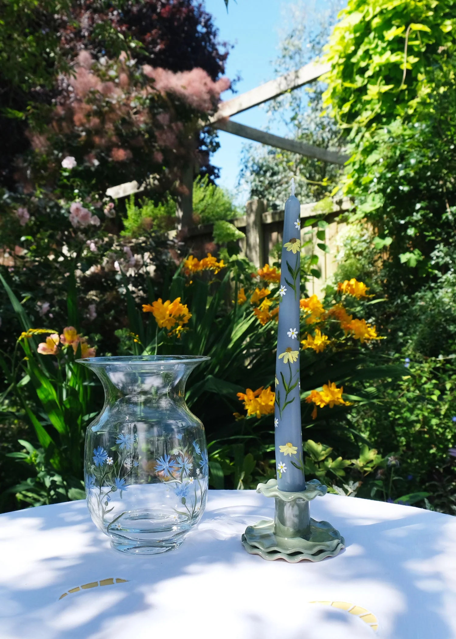 Sneezeweed & daisy candle - Image 3