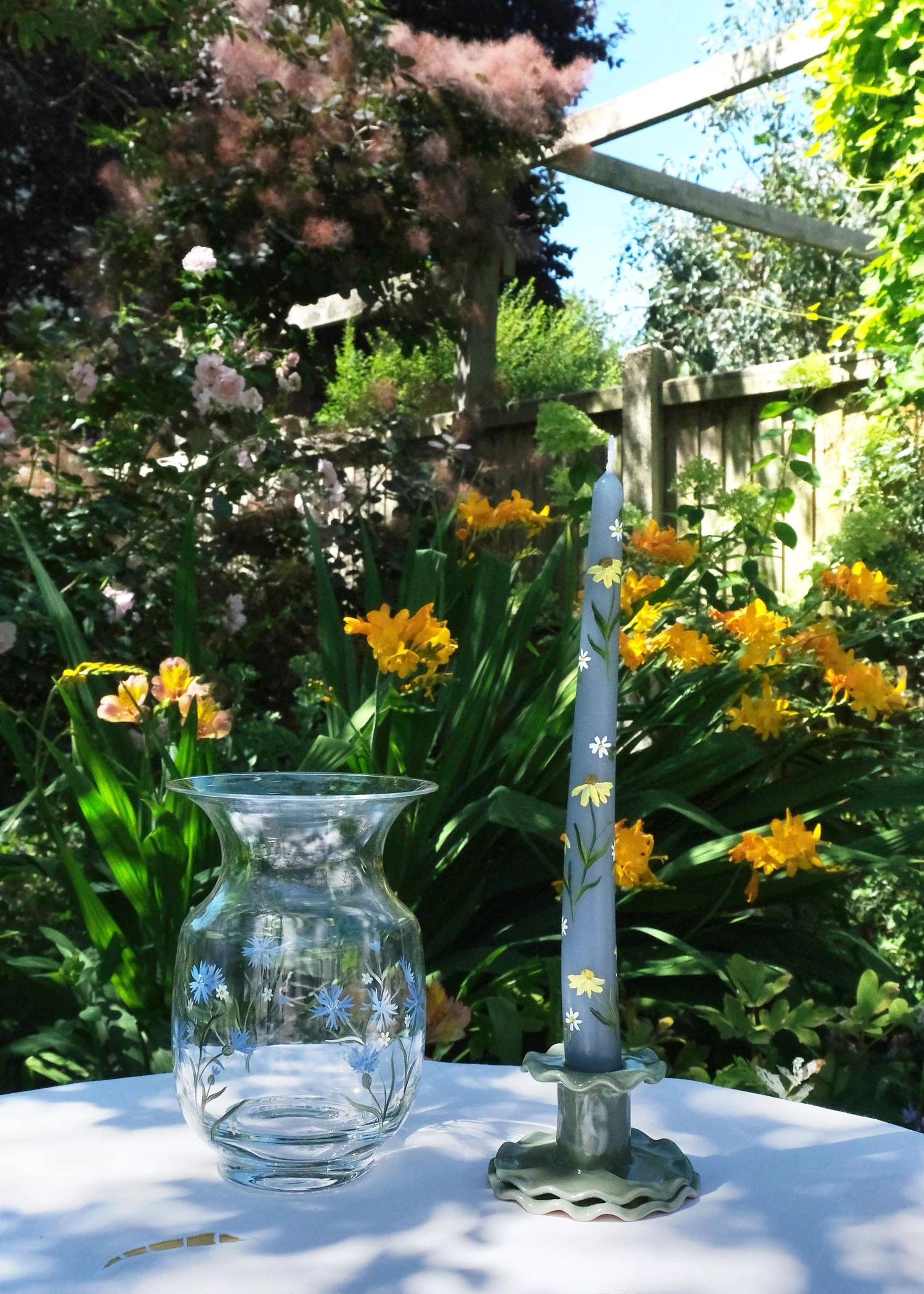 Sneezeweed & daisy candle - Image 5