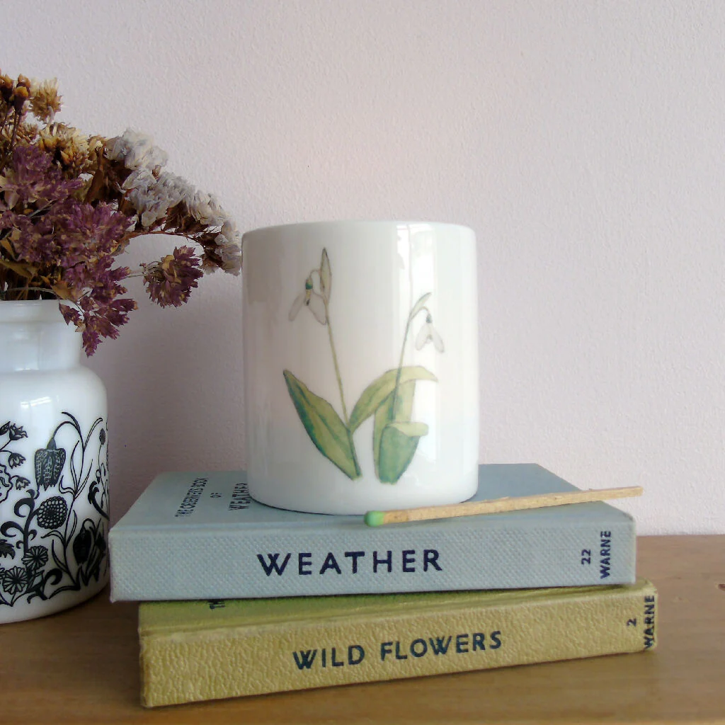 Snowdrop Bone China Candle Holder - Image 6