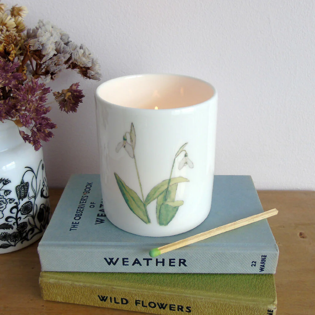 Snowdrop Bone China Candle Holder - Image 7