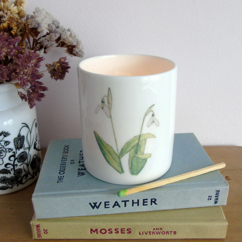 Snowdrop Bone China Candle Holder - Image 8