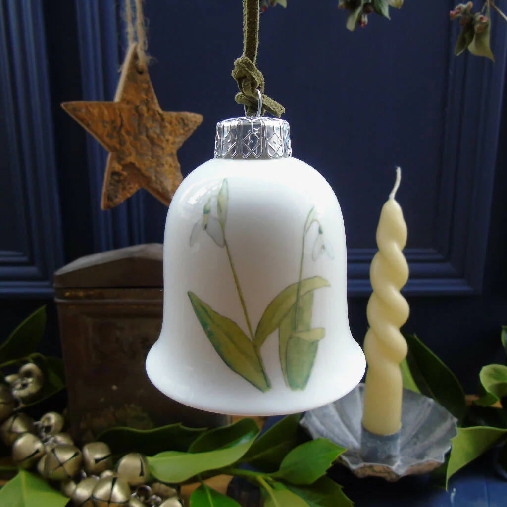Snowdrops Fine Bone China Bell Decoration - Image 5