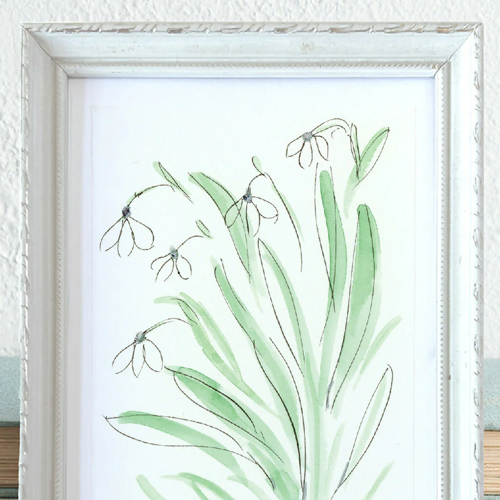 'Snowdrops' Framed Original Art - Image 2