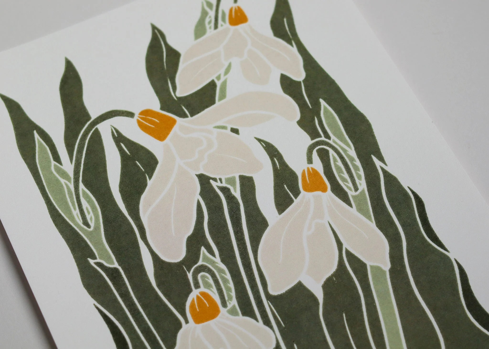 Snowdrops in the Garden | Art Print on Cotton Paper - Image 5