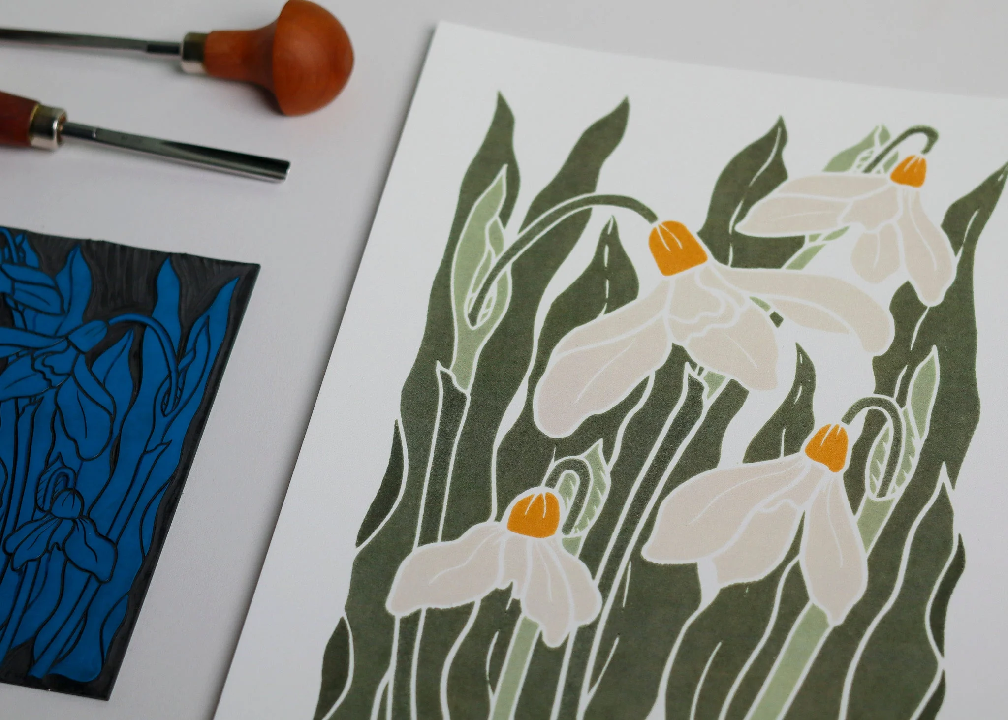 Snowdrops in the Garden | Art Print on Cotton Paper - Image 6