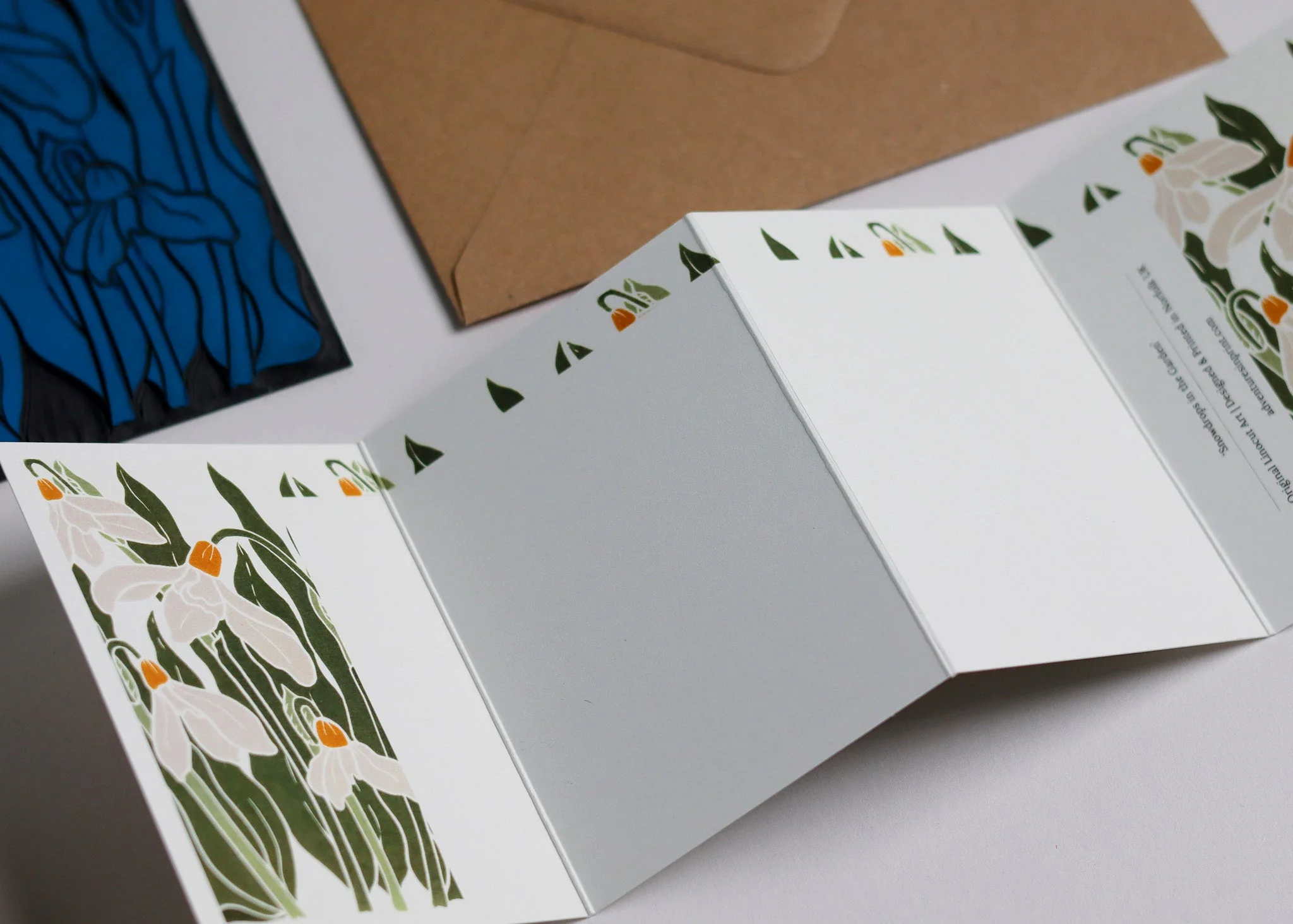 Snowdrops in the Garden Garland Card | Single Card & Envelope - Image 9