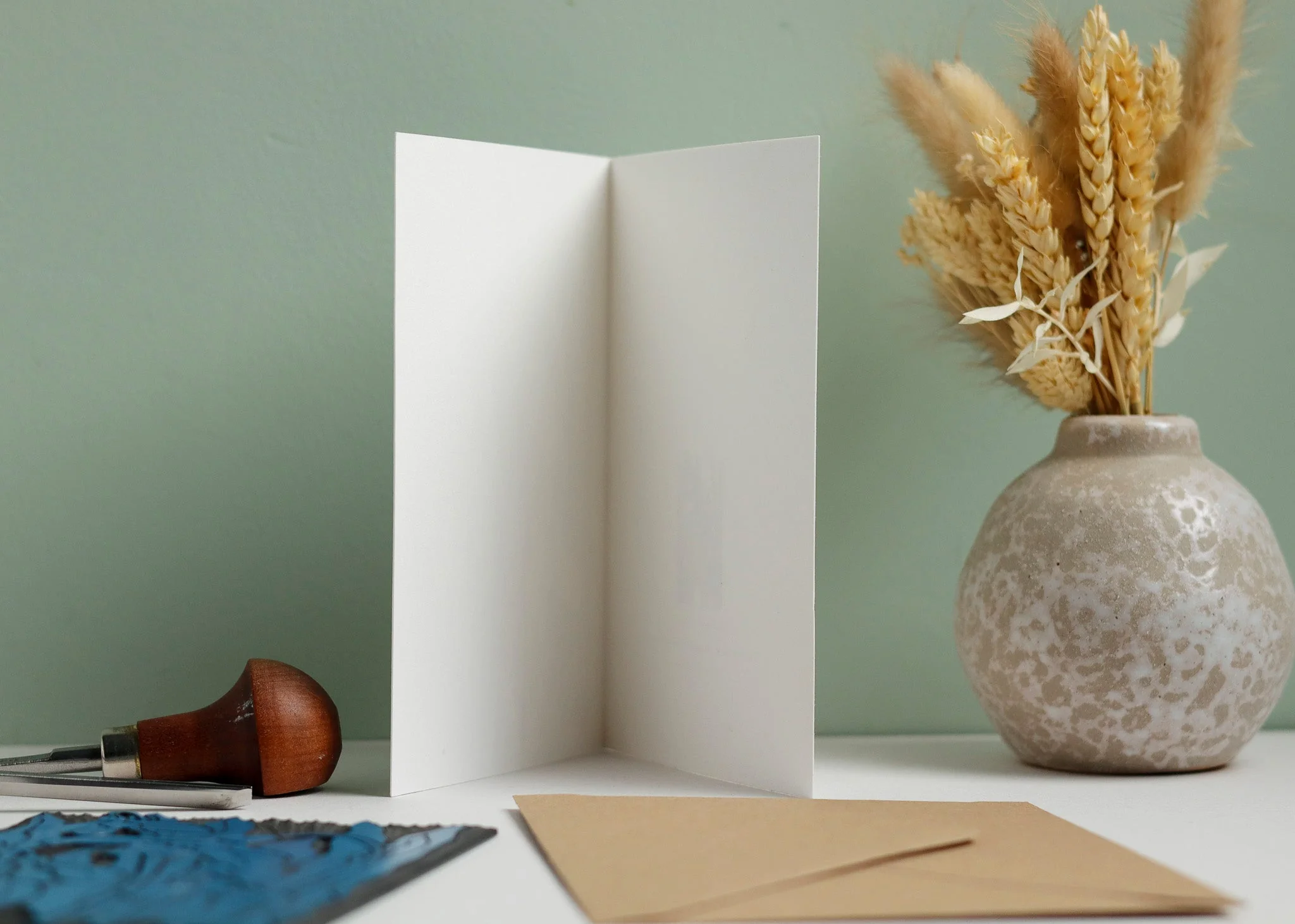 Snowdrops in the Garden Luxury Cotton Card | Single Card & Envelope - Image 4